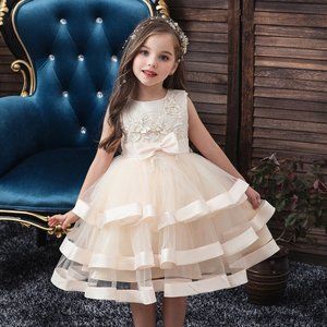 Flower Girls Size 7/8 Princess Party Dress Bridesmaid Pageant Tutu Gown